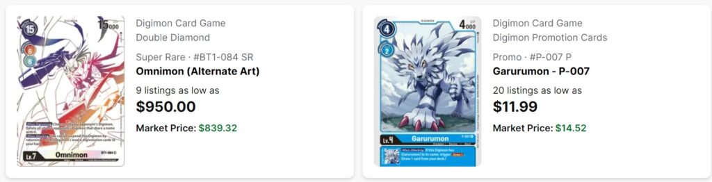 Top 10 Best Selling Digimon Cards on TCGPlayer  Week of 8/21/2022 -  Colossicus.com